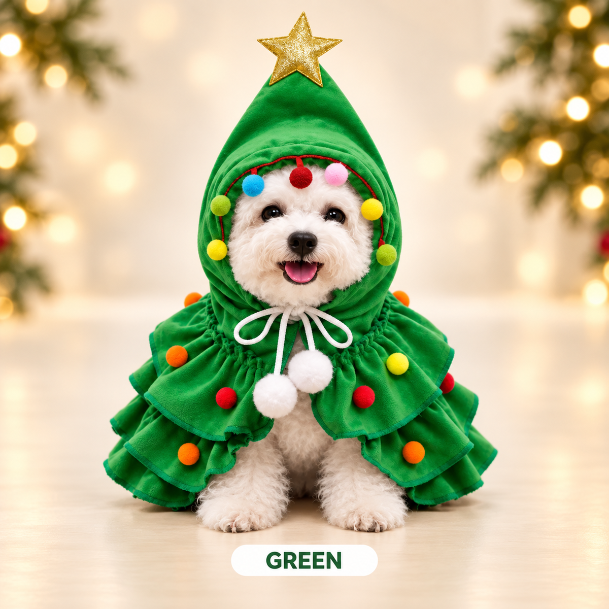 2026 Cute Christmas Pet Cape | Christmas Tree Role-Play Wear for Dogs and Cats