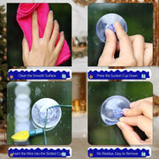 Christmas Light String Suction Cup Holders & Hooks for Seasonal Lights & Xmas Decorations (50Pcs)