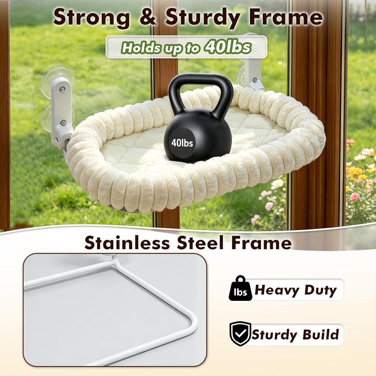 Foldable Cat Window Perch | A Soft Spot for Sunny Naps