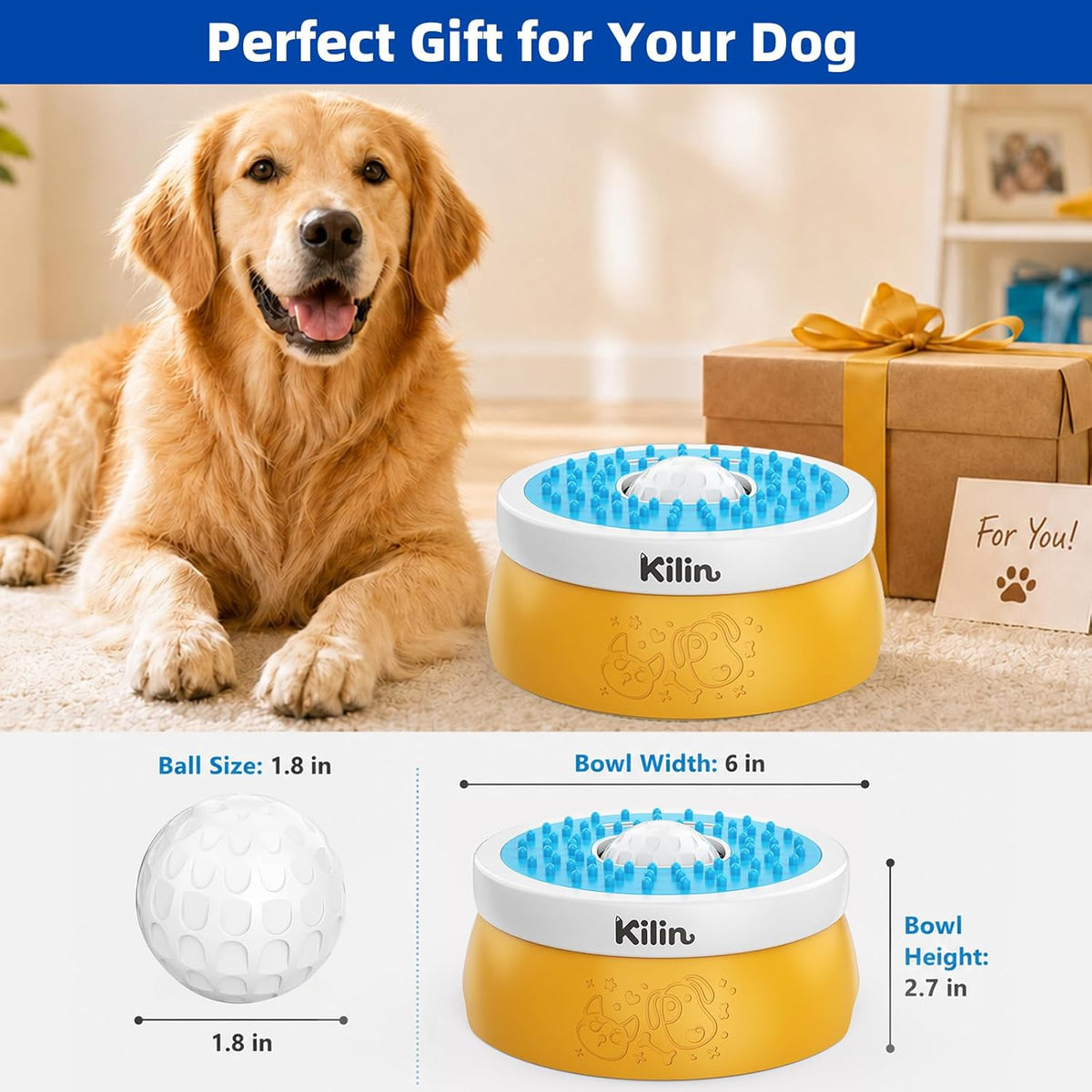 Slow Feeder Lick Bowl for Dogs | Make Treat Time Last Longer