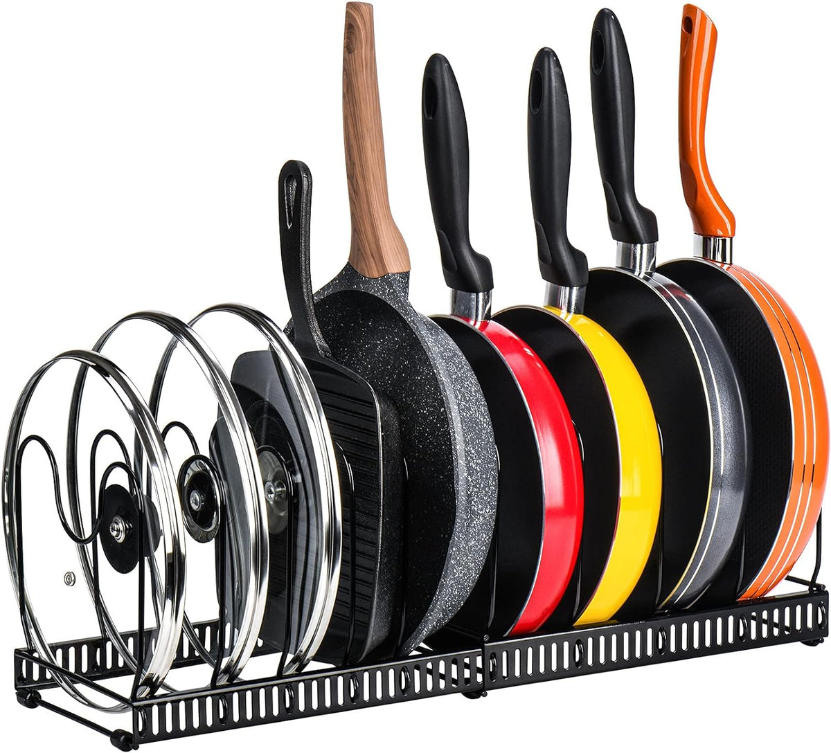 Adjustable Pot Lid Organizer | Clear Cabinets with Ease