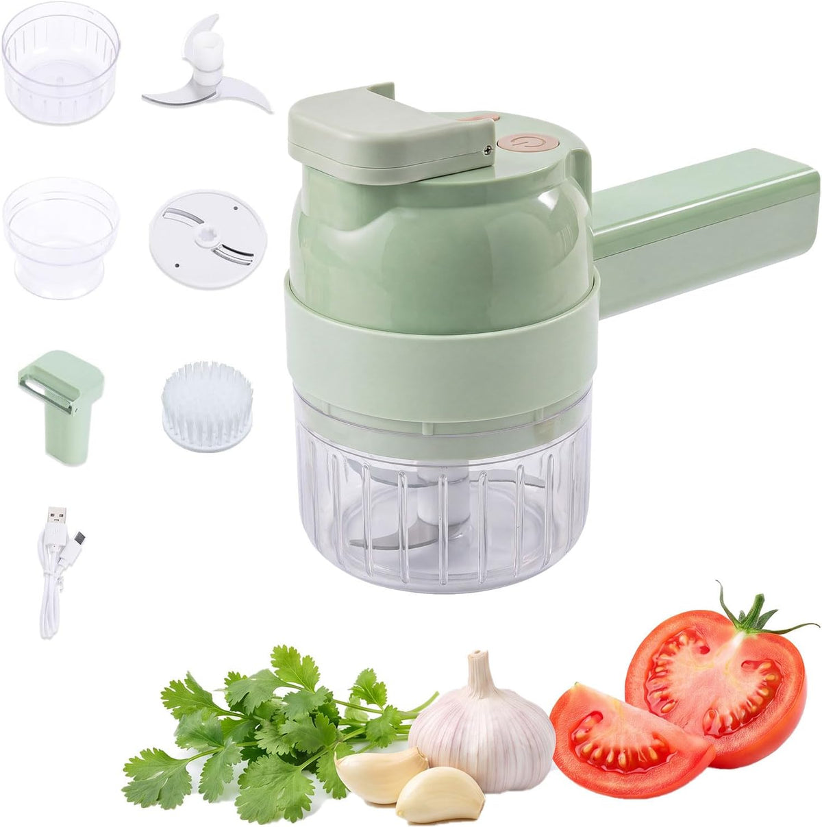 5-In-1 Wireless Electric Vegetable Chopper | Your Best Kitchen Multi-Function Food Processor 