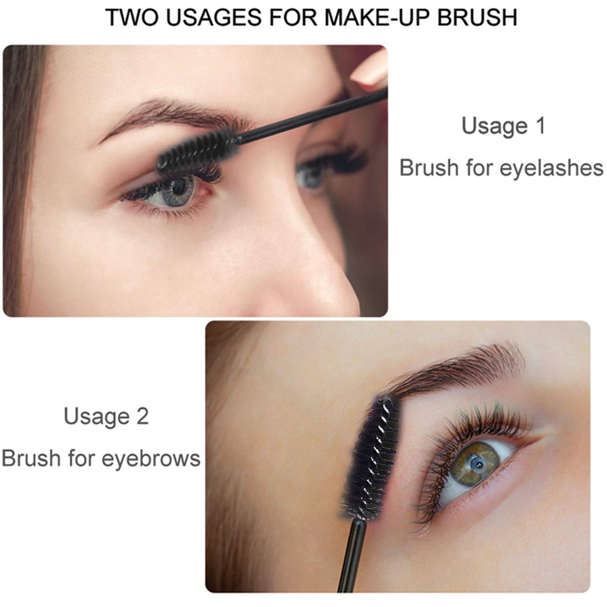 Eyelash Brushes for Eye Lashes and Makeup, 100 Pcs Disposable 