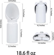 Portable Dog Water Bottle | Perfect for Walking, Hiking and Outdoors, 18.6Oz/550Ml