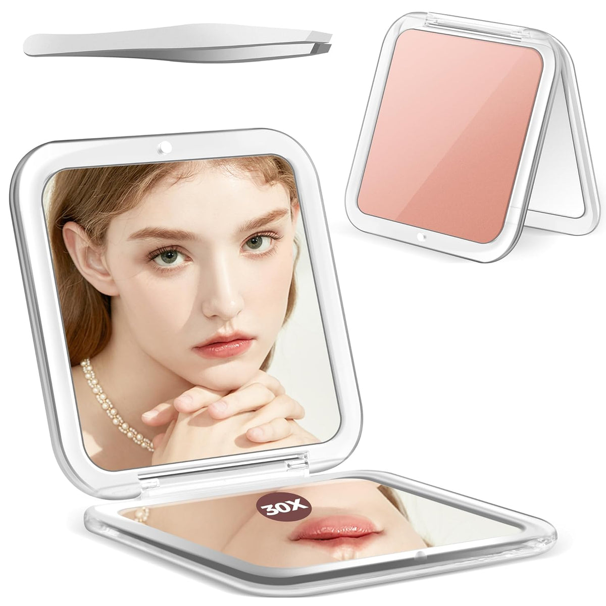 30X Compact Magnifying Mirror | Clearer Detail for Quick Touch-Ups