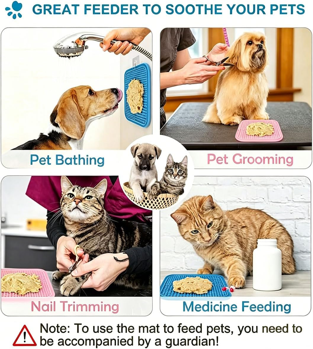 Suction Lick Mat for Dogs and Cats | Keep Them Busy During Grooming
