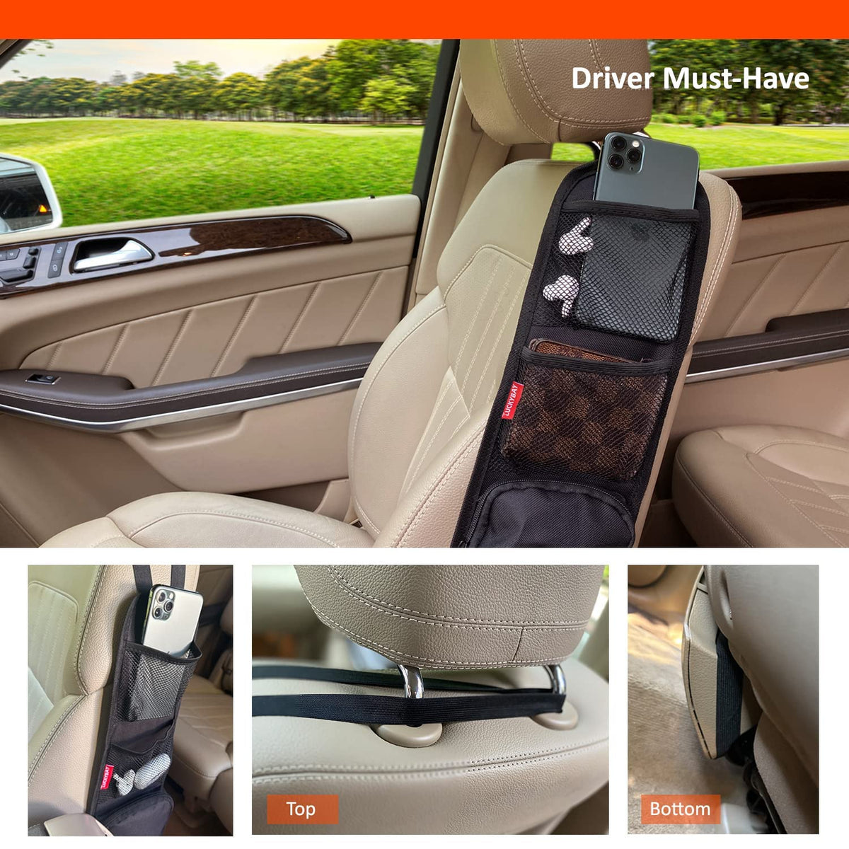 Car Seat Side Organizer | Keep Everyday Essentials Within Reach