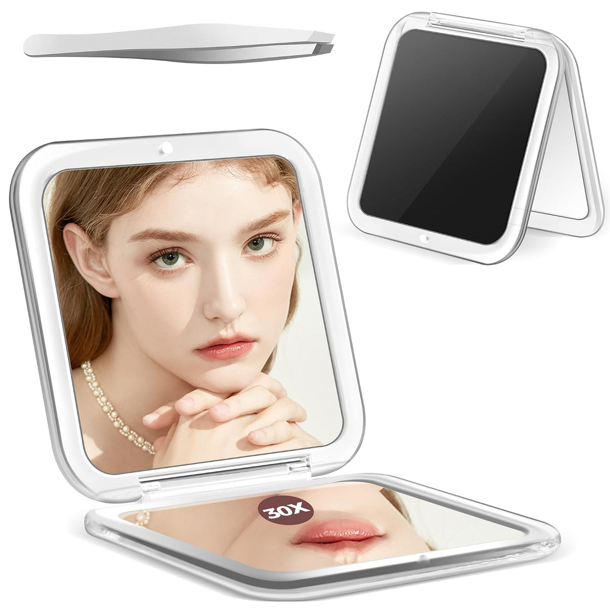 30X Compact Magnifying Mirror | Clearer Detail for Quick Touch-Ups
