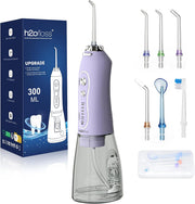 Water Dental Flosser Teeth Pick -Portable Oral Irrigator with 5 Modes, Rechargeable IPX7 Waterproof Orthodontic Teeth Cleaner Pick Cordless for Home Travel-300Ml Water Tank