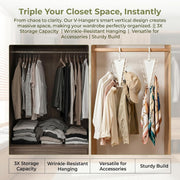 V-Shape 12-Hook Rotating Hanger, 360° Space Saving Closet Organizer