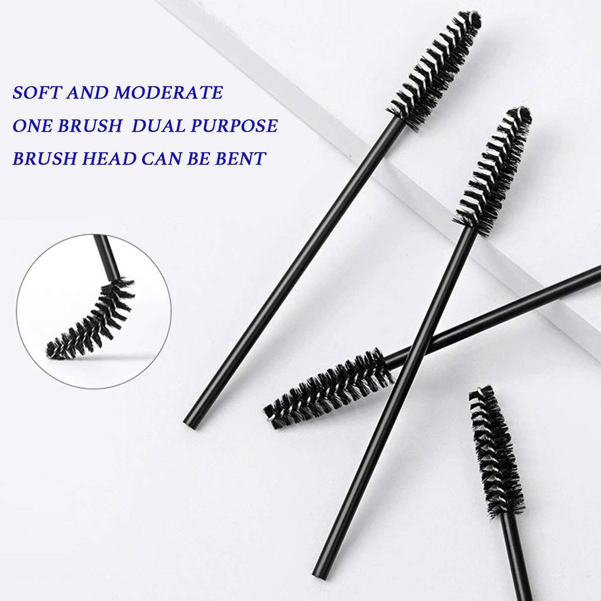 Eyelash Brushes for Eye Lashes and Makeup, 100 Pcs Disposable 