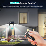 Solar Power Motion Light | 2500LM Waterproof with Remote Control for Home Security and Illumination