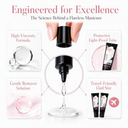 Newly Upgraded 10g Quick-Drying Semi-Solid Nail Glue with 10ml Remover