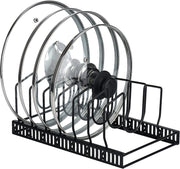 Adjustable Pot Lid Organizer | Clear Cabinets with Ease