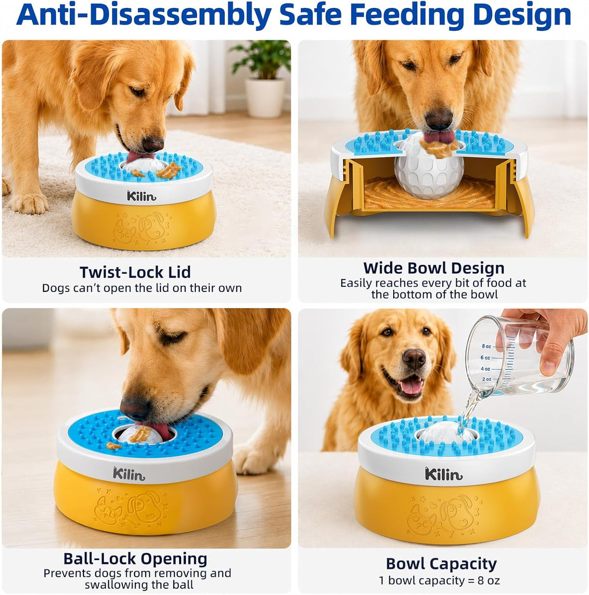 Slow Feeder Lick Bowl for Dogs | Make Treat Time Last Longer