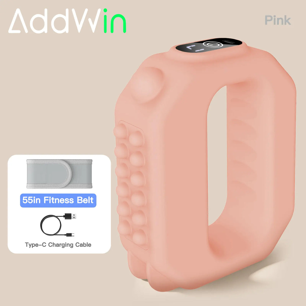 ADDWIN 2026 New Fascia Ring R10 Mini Muscle Recovery Fascia Device Upgraded Adjustable Strap Fits up to 55In Waist, Cordless Rechargeable, Designed for Waist & Back Muscle Recovery Portable Massager Parents Gift Summervibes