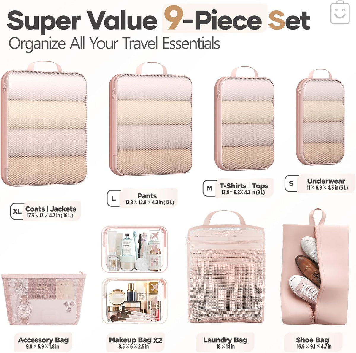 Compression Packing Cubes for Travel | Organized Packing for Every Trip