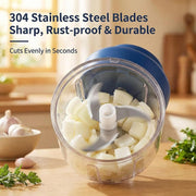Electric Garlic Chopper, Mini Portable Veggie Chopper 350ML 