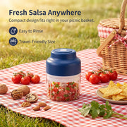 Electric Garlic Chopper, Mini Portable Veggie Chopper 350ML 
