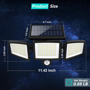 Solar Power Motion Light | 2500LM Waterproof with Remote Control for Home Security and Illumination