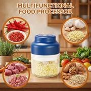 Electric Garlic Chopper, Mini Portable Veggie Chopper 350ML 