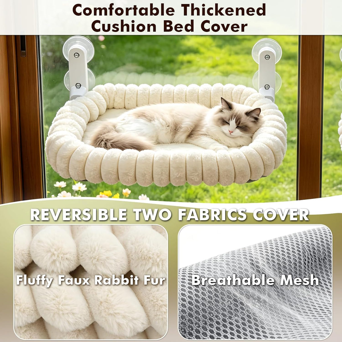 Foldable Cat Window Perch | A Soft Spot for Sunny Naps
