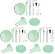 Face Mask Mixing Bowl Set,  11 Pcs DIY Facemask Mixing Tool Kit with Facial Mask Bowl Stick Spatula Silicone Brush Spray Bottle Puff Soaking Bottle Gauges