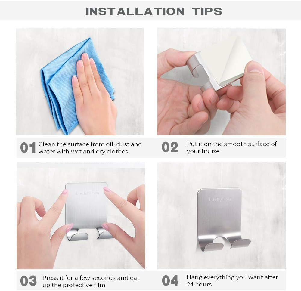 Self-Adhesive Razor Hook Set | Keep Shower Essentials Off the Shelf