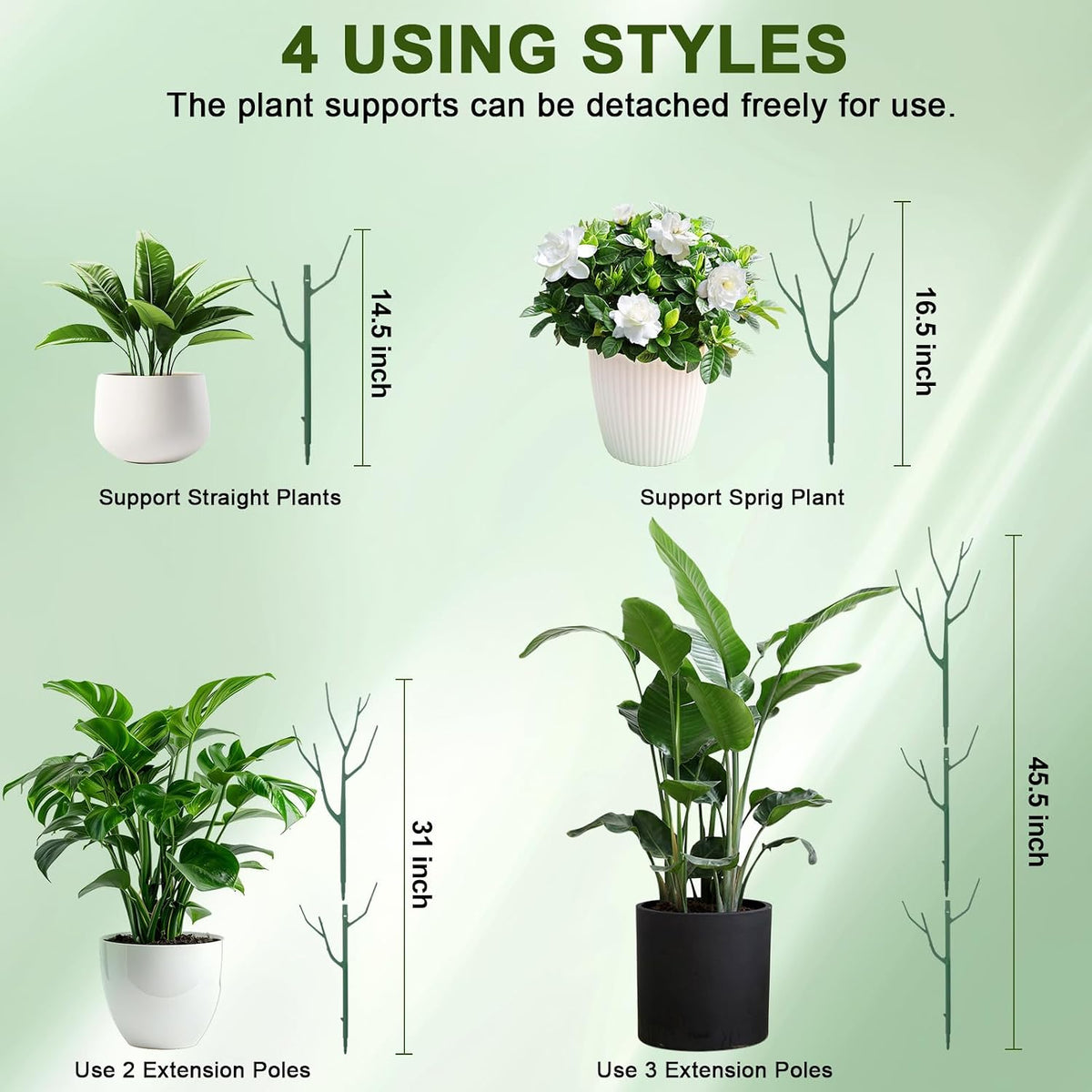 Stackable Plant Support Stakes | Guide Climbing Plants with Ease