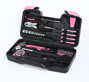 144-Piece Pink Household Tool Set | Everyday Fixes in One Case