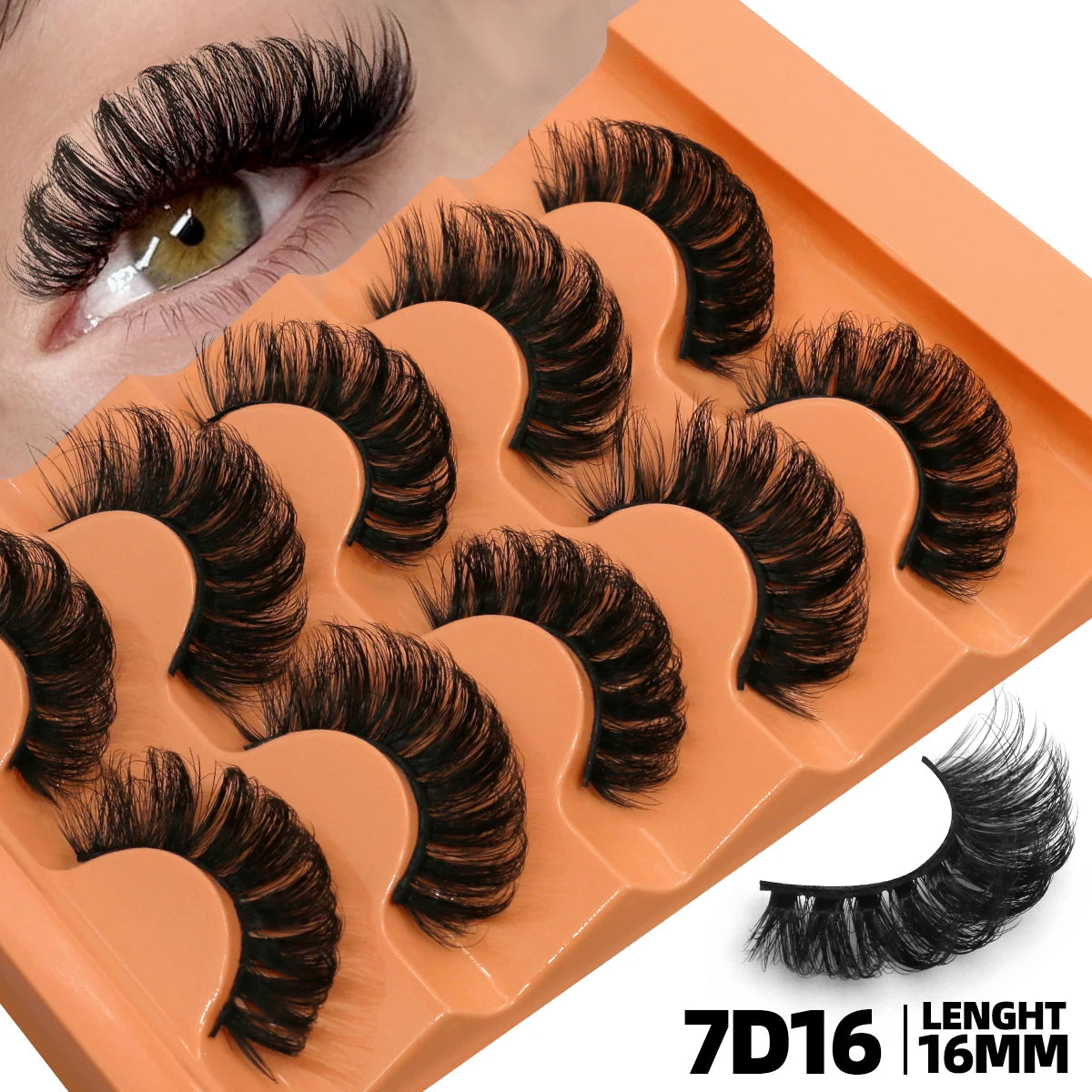 Fluffy Eyelashes 8D Volume False Lashes 5 Pairs 