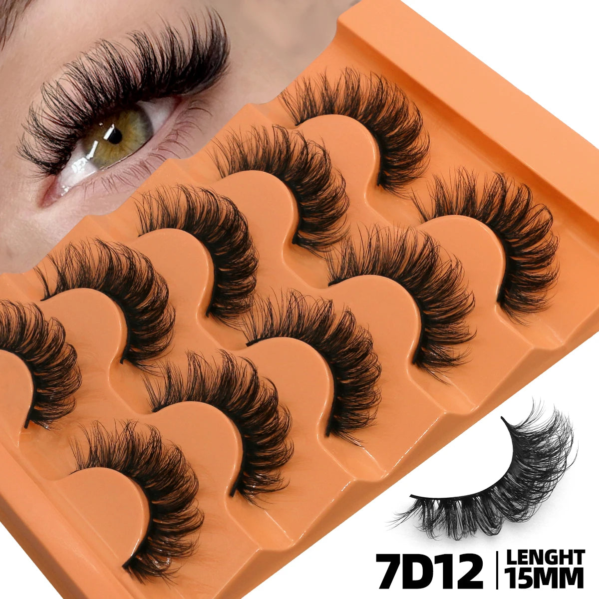Fluffy Eyelashes 8D Volume False Lashes 5 Pairs 