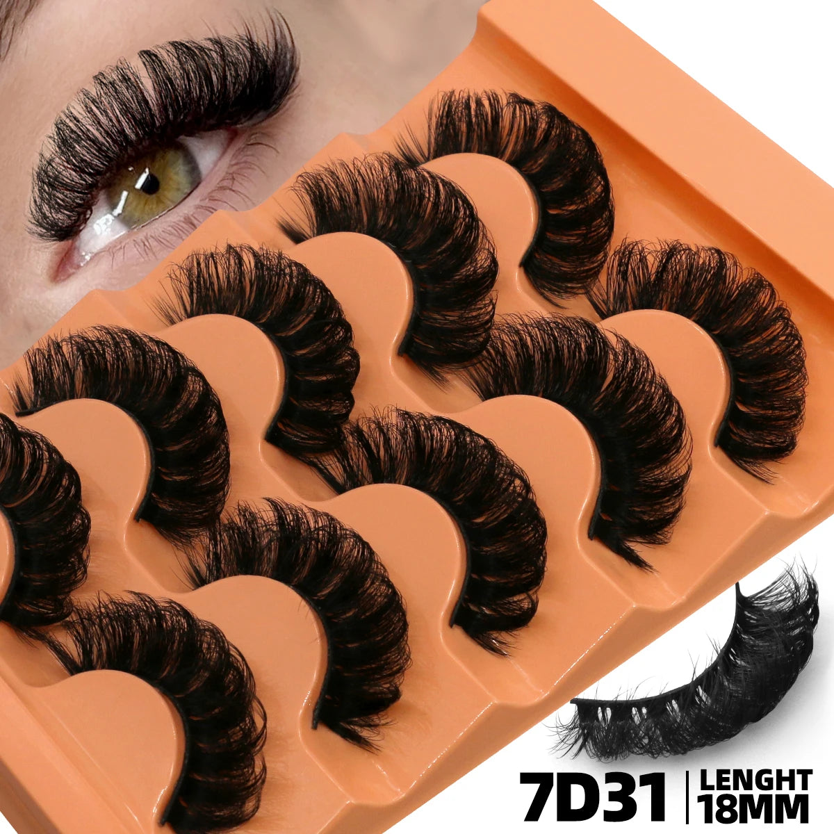 Fluffy Eyelashes 8D Volume False Lashes 5 Pairs 