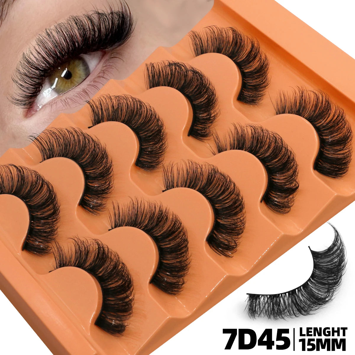 Fluffy Eyelashes 8D Volume False Lashes 5 Pairs 