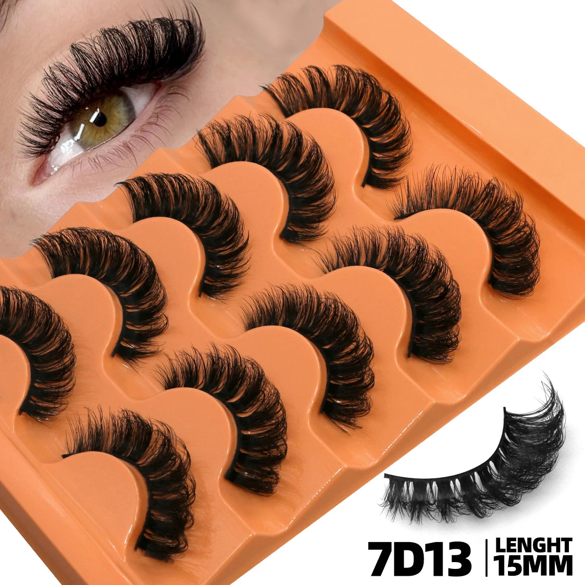 Fluffy Eyelashes 8D Volume False Lashes 5 Pairs 