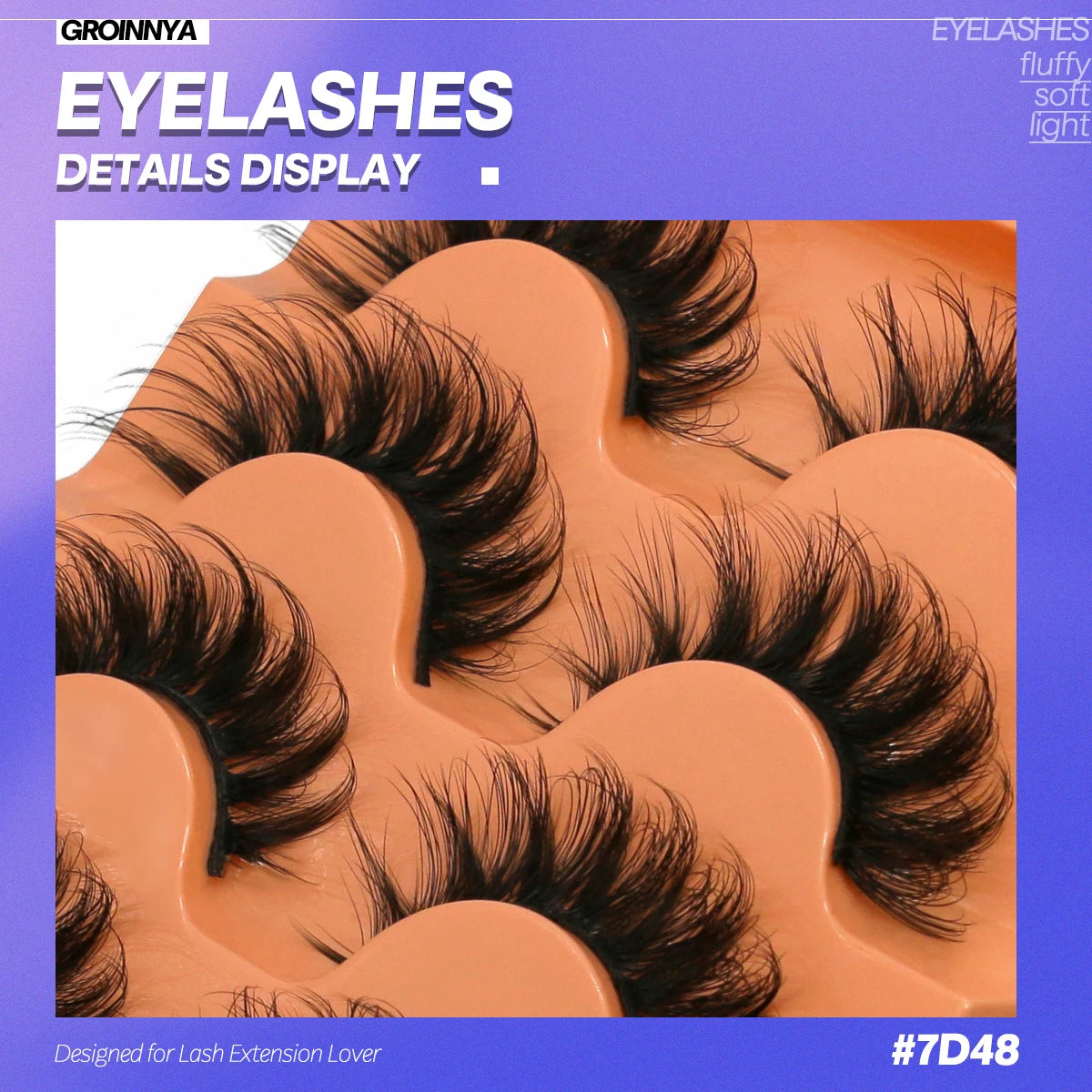 Fluffy Eyelashes 8D Volume False Lashes 5 Pairs 