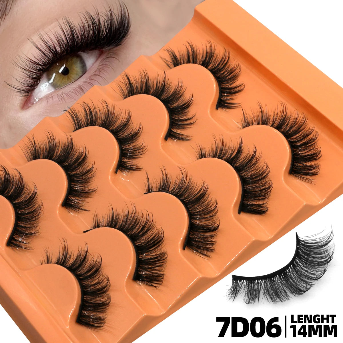 Fluffy Eyelashes 8D Volume False Lashes 5 Pairs 