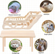 Wooden Hamster Play Platform | More Space to Climb and Explore