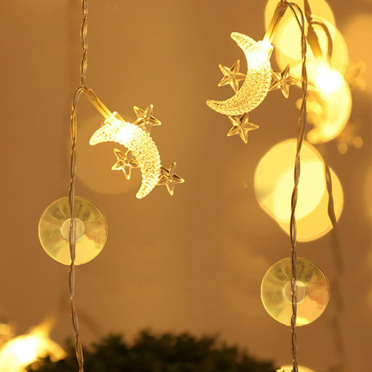 Christmas Light String Suction Cup Holders & Hooks for Seasonal Lights & Xmas Decorations (50Pcs)