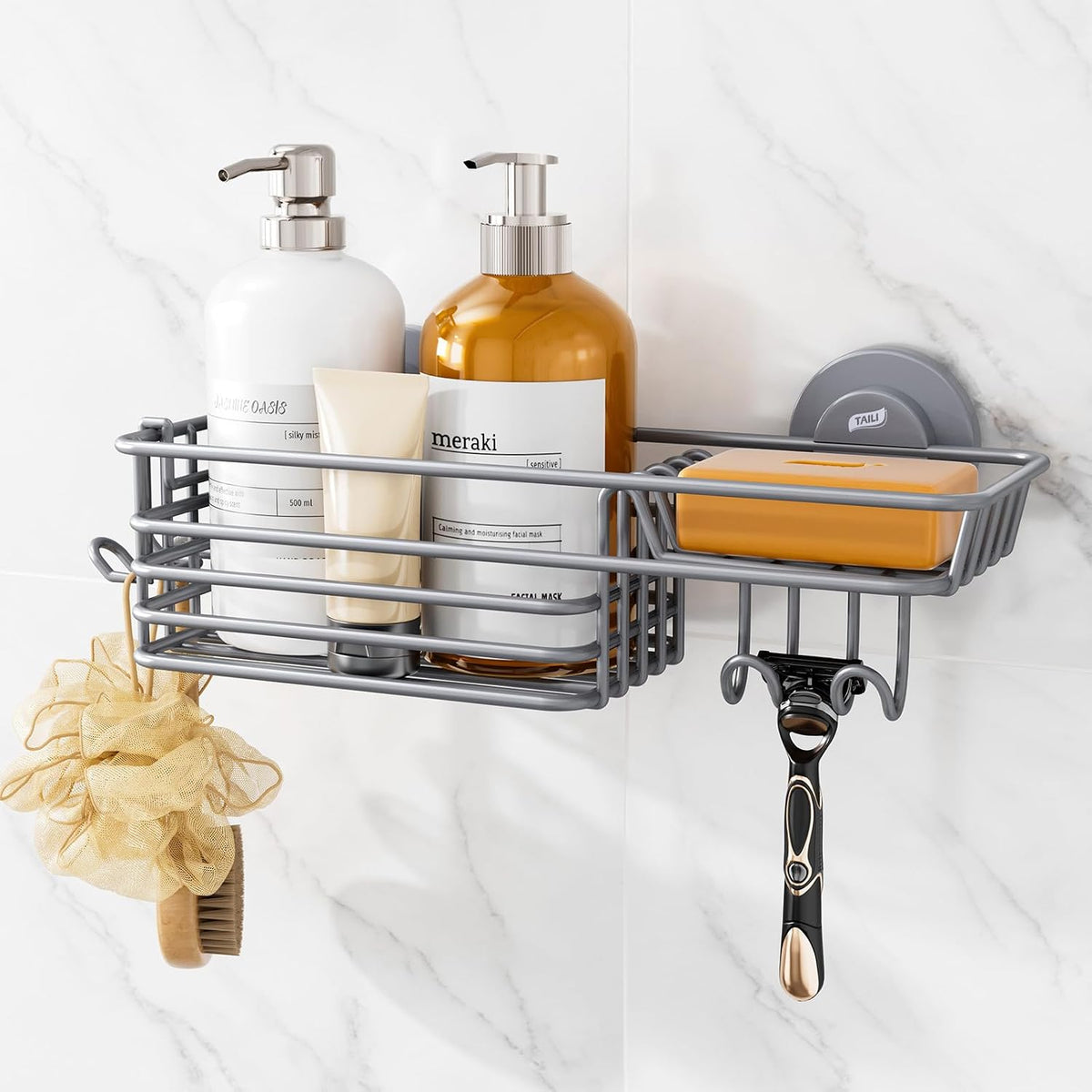 Suction Cup Shower Caddy | Keep Daily Essentials in One Place
