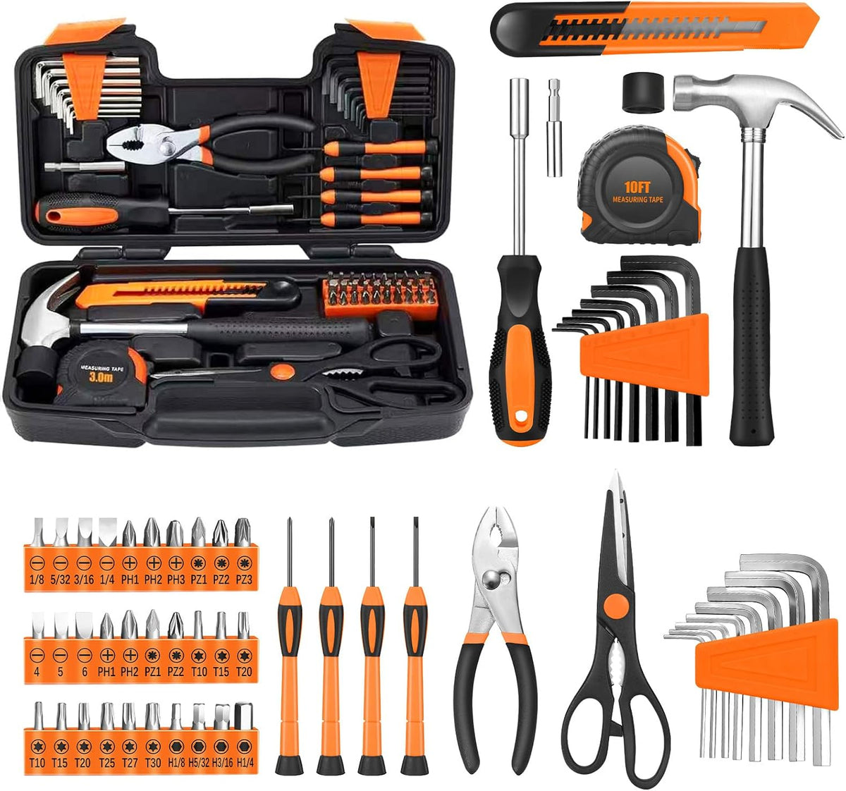 144-Piece Pink Household Tool Set | Everyday Fixes in One Case