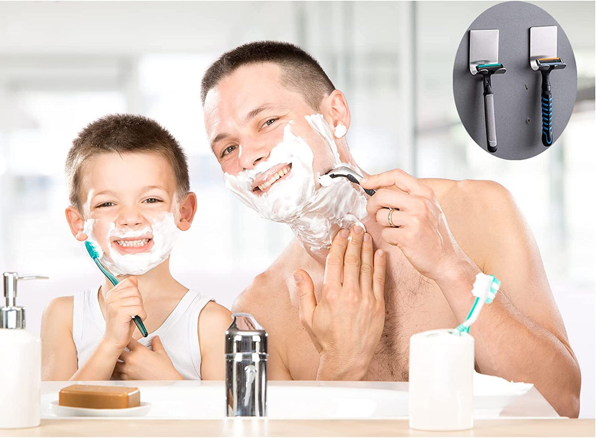 Self-Adhesive Razor Hook Set | Keep Shower Essentials Off the Shelf