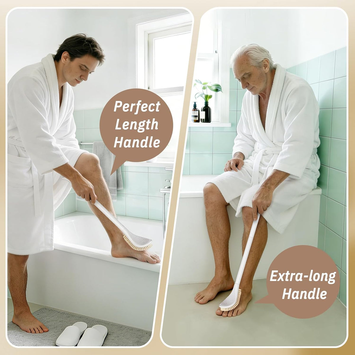 Long-Handle Foot Brush | Easier Reach for Everyday Shower Care