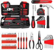 144-Piece Pink Household Tool Set | Everyday Fixes in One Case