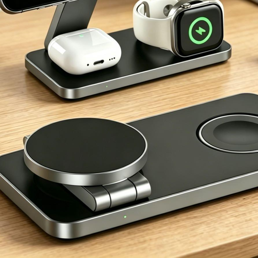 Aurasunny New Magnetic 3-in-1 Wireless Charger