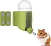 Hamster Water Bottle with Magnetic Holder, Freestanding Water Bottle for Glass Tanks, Suitable for Syrian Dwarf Hamsters Gerbils Mice Rats Degus (Grey, 4 Oz (Magnetic-Mounted))