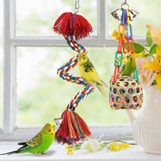 Bird Rope Perch with Bell | A Playful Place to Climb and Chew