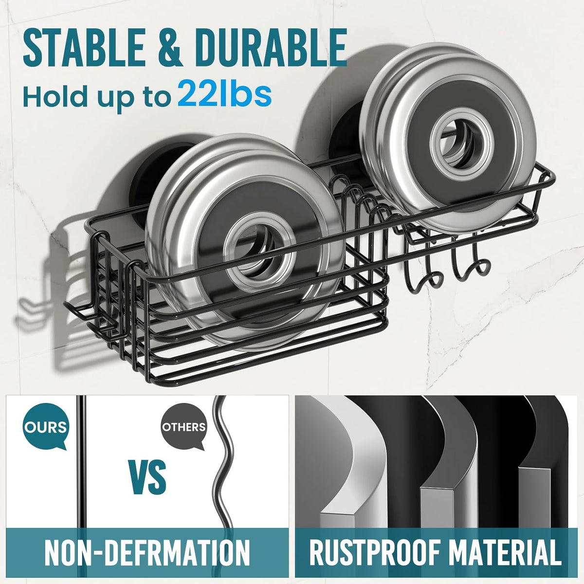 Suction Cup Shower Caddy | Keep Daily Essentials in One Place