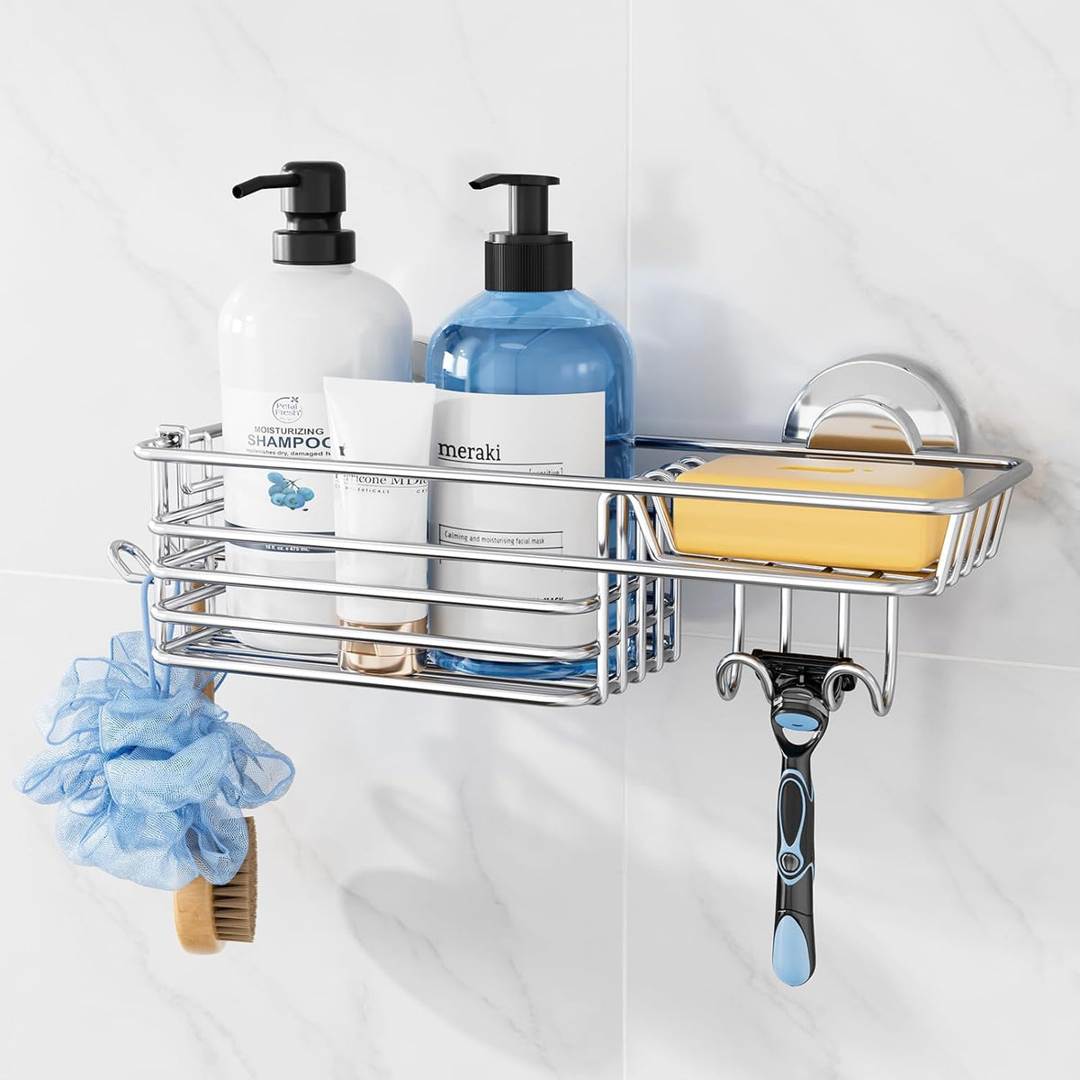 Suction Cup Shower Caddy | Keep Daily Essentials in One Place