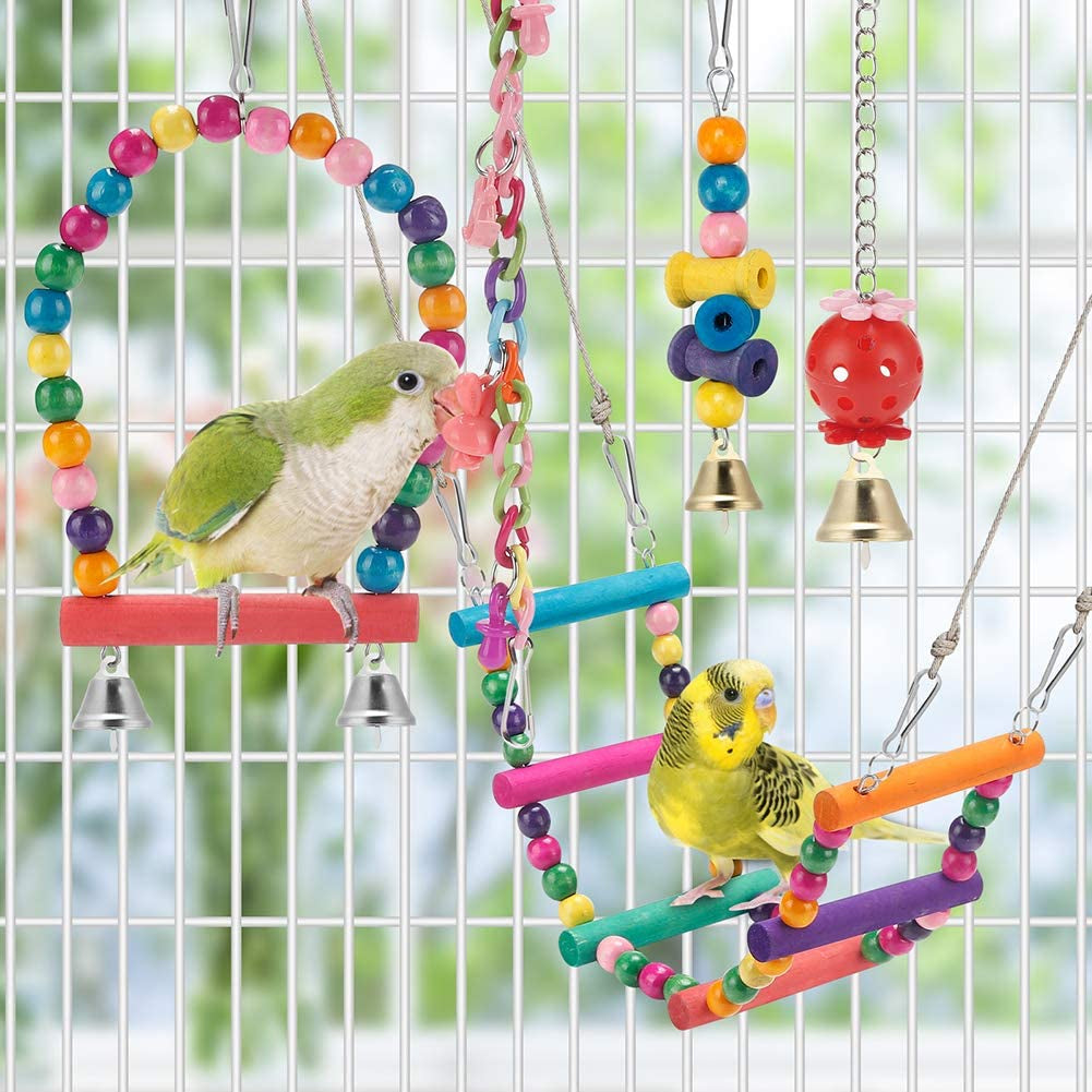 Colorful Bird Toy Set | More Ways to Climb, Chew, and Explore